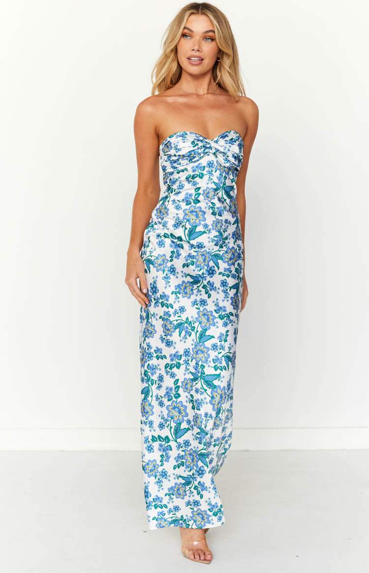 Paulina® | Printed Maxi Tube Dress With Knot Detail - Image 4
