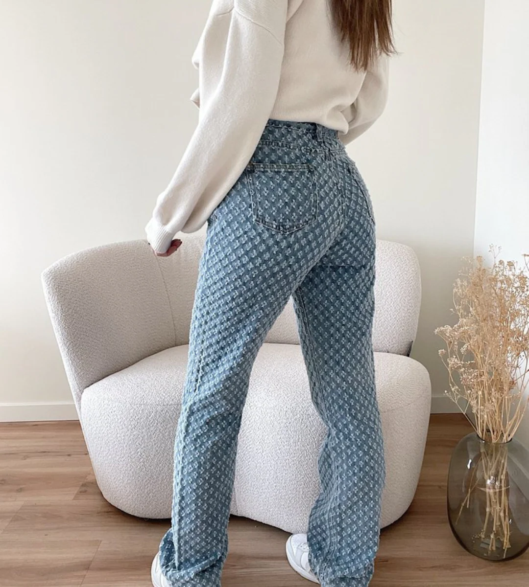 Paulina® | Stylish Jeans With A Diamond Pattern - Image 3