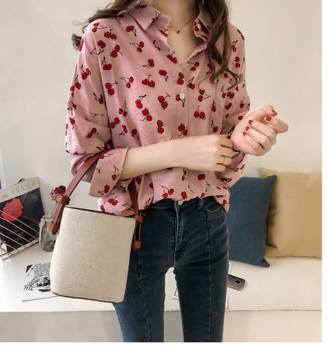 Paulina® | Women'S Blouse With Cherry Print