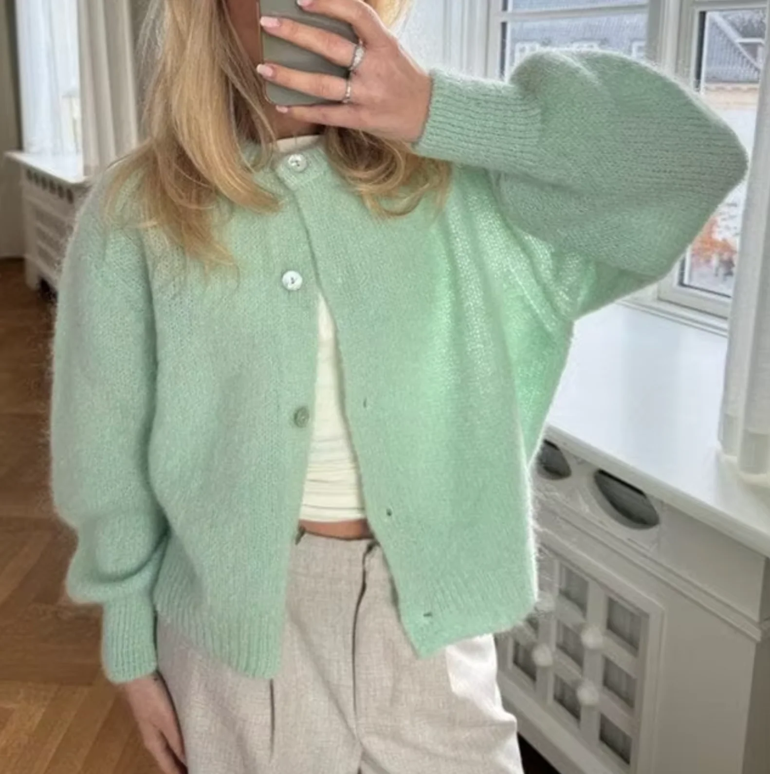 Paz | Cardigan with button placket - Image 2