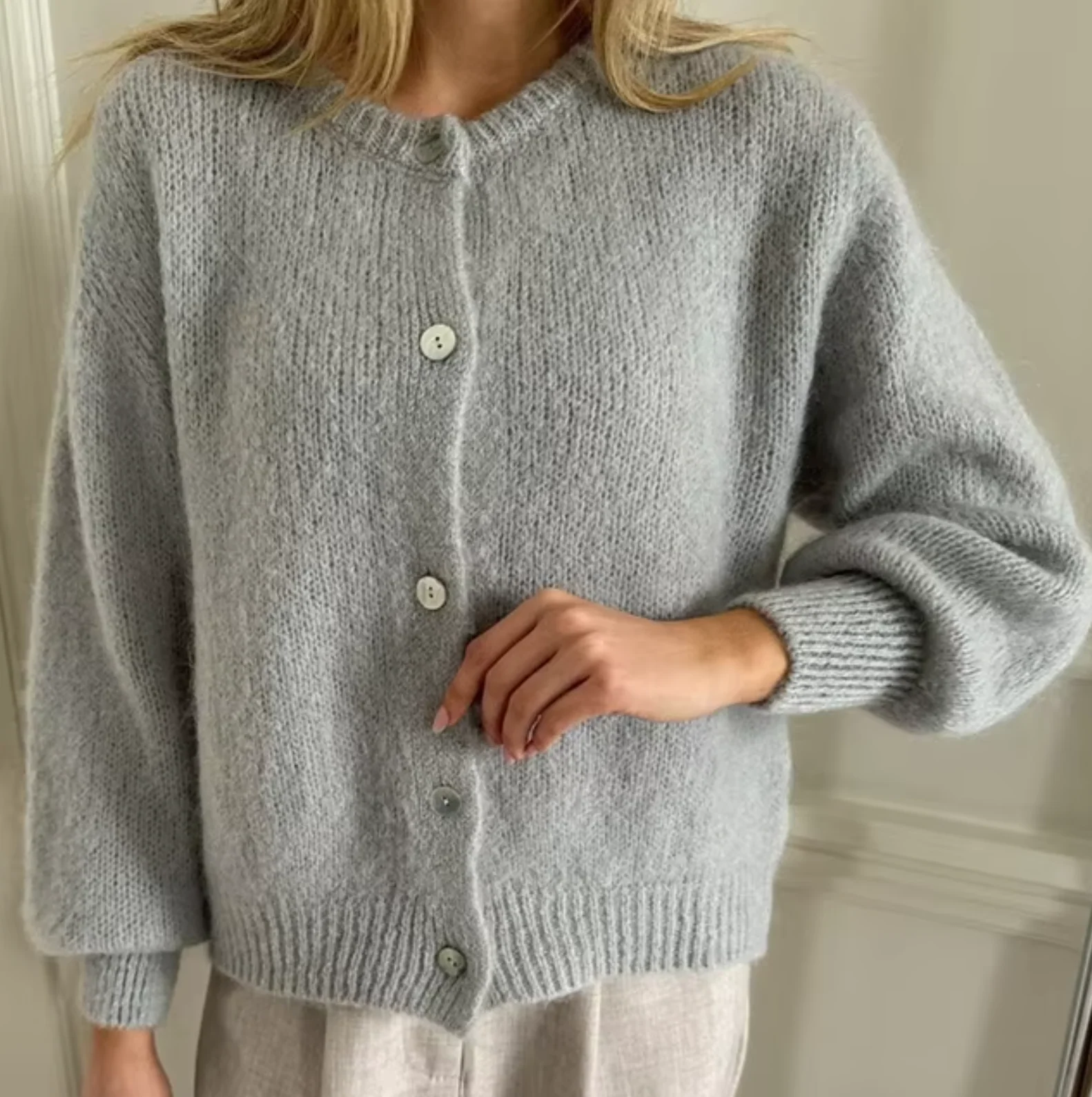 Paz | Cardigan with button placket - Image 6