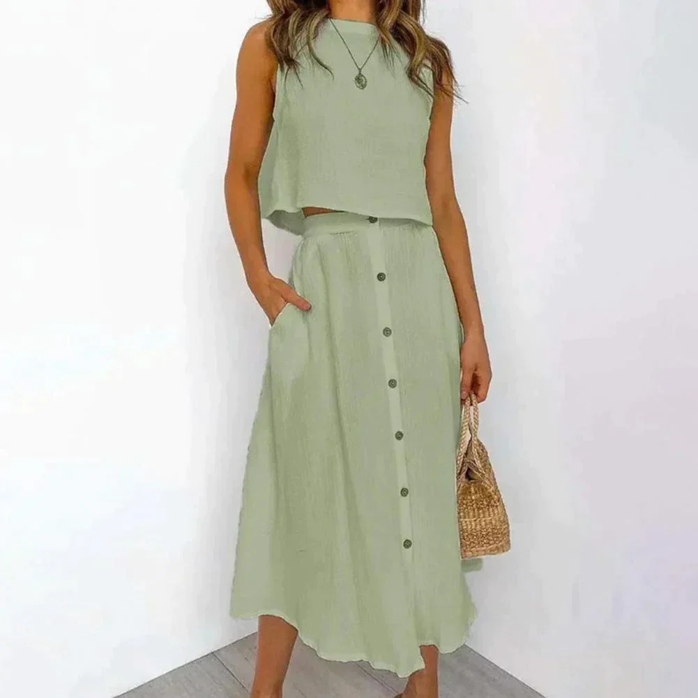 Peigi® | Casual Midi Skirt Set - Image 2