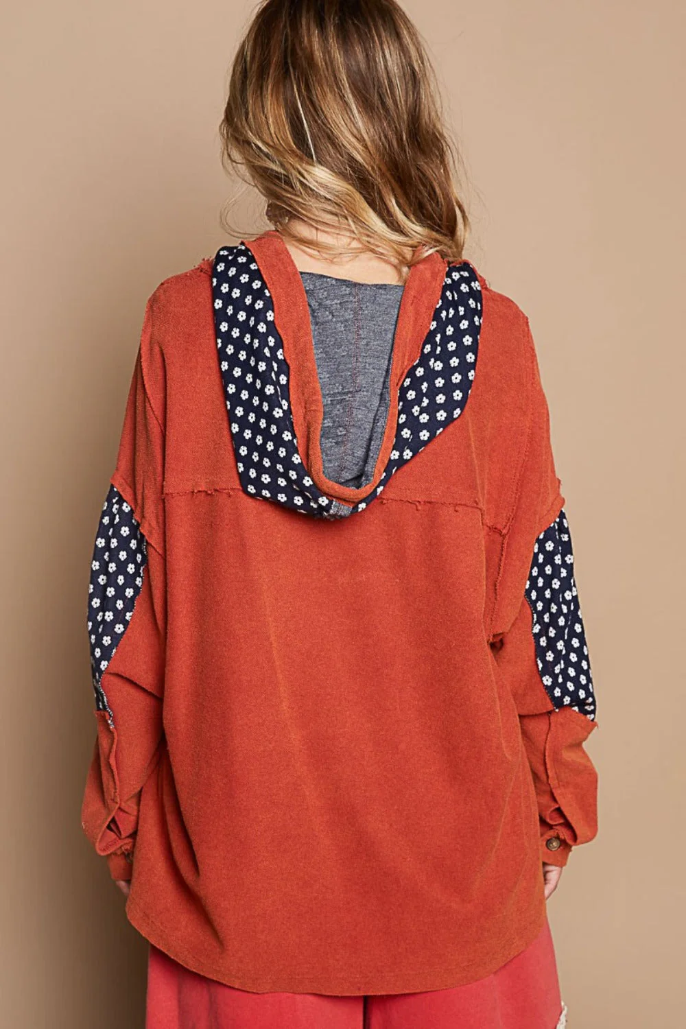 Penélope | POL Star Patchwork Raw Edge French Terry Hoodie - Image 2