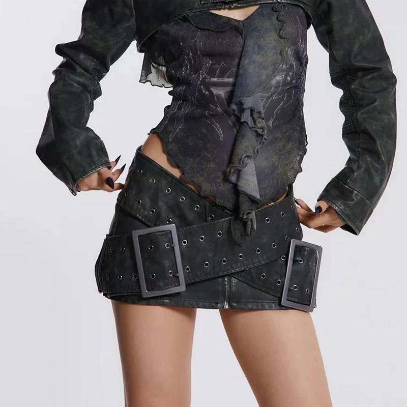 Penélope® | Short Skirt With Cross Belt Detail