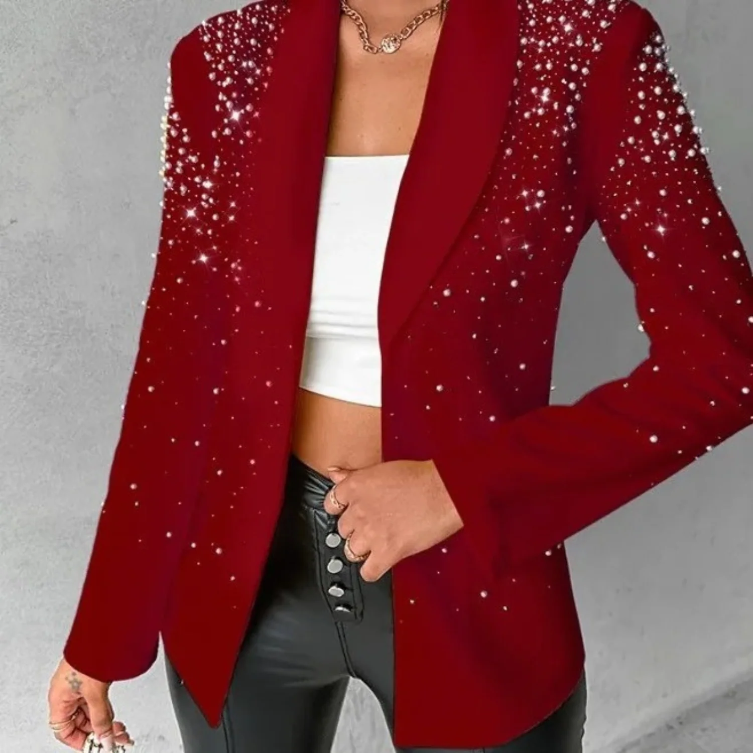 Penelope® | Slim Blazer With Pearl Details For Women - Image 3