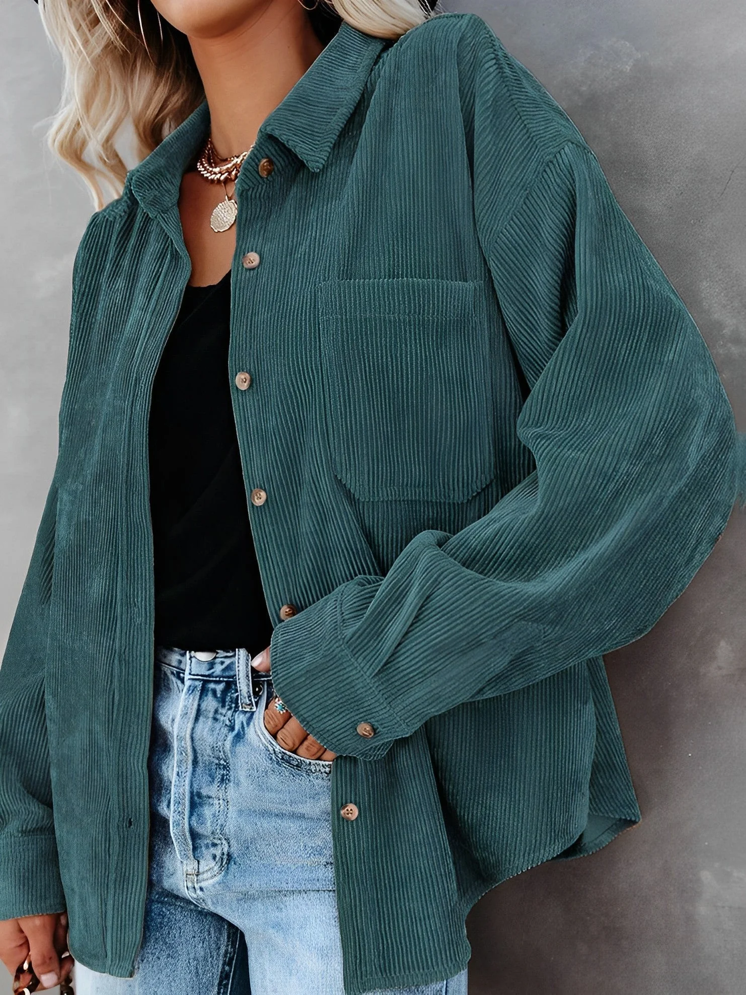 Pequita® | Corduroy Jacket With Buttons - Image 8