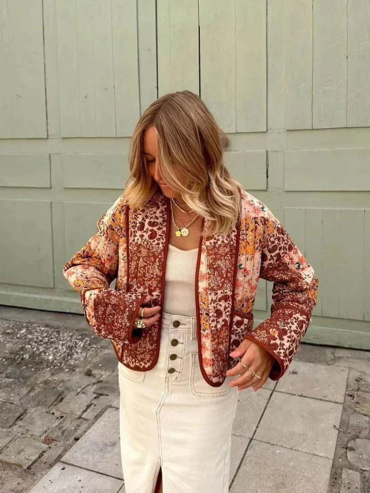 Perla® | Vintage coat with a soft check pattern - Image 7