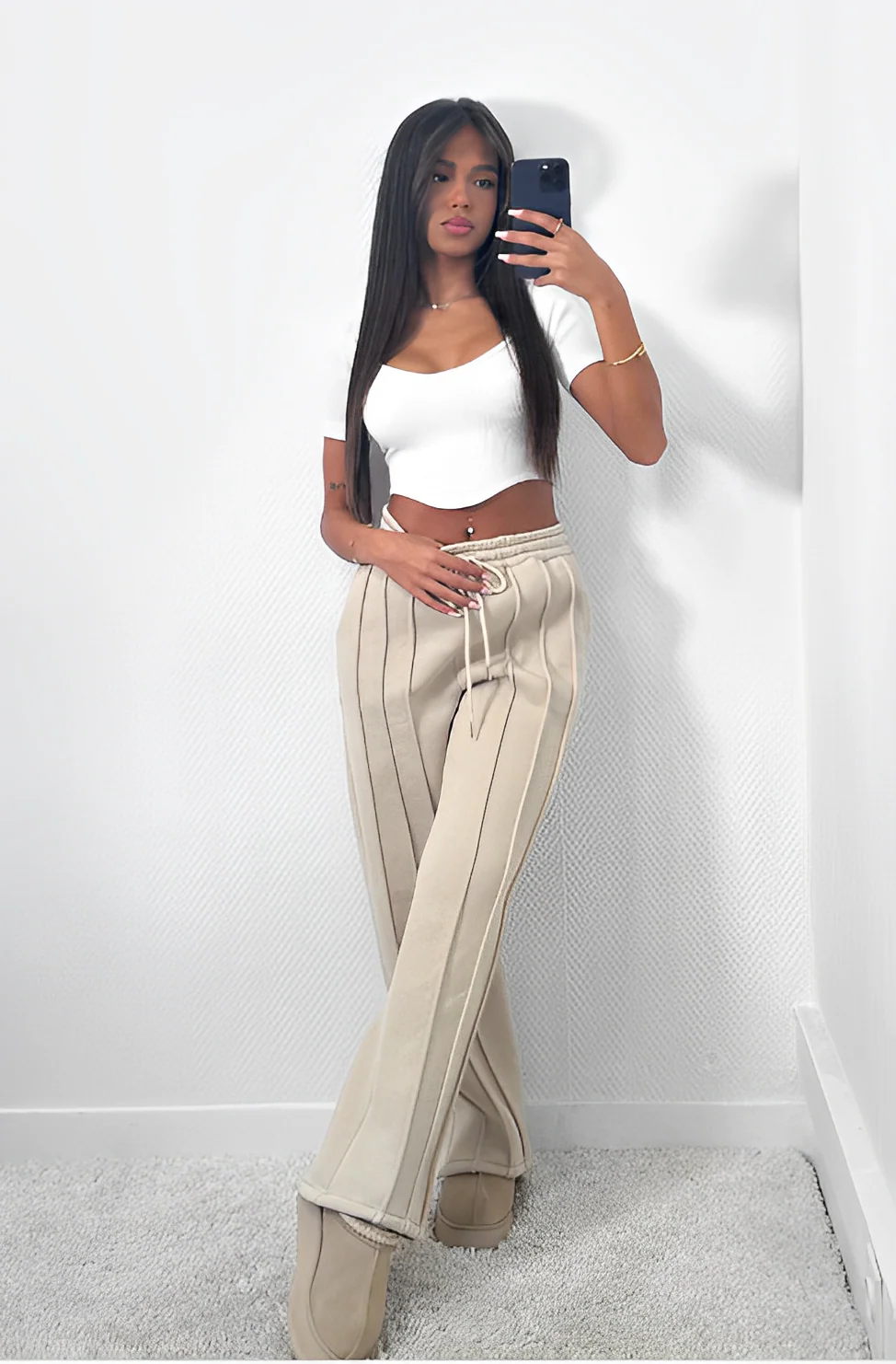 Perle® | Striped Loose Sweatpants - Image 5
