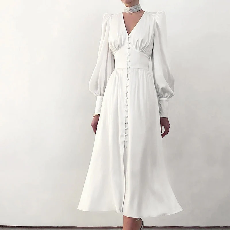 Persia® | Elegant Slit Satin Midi Dress - Image 5
