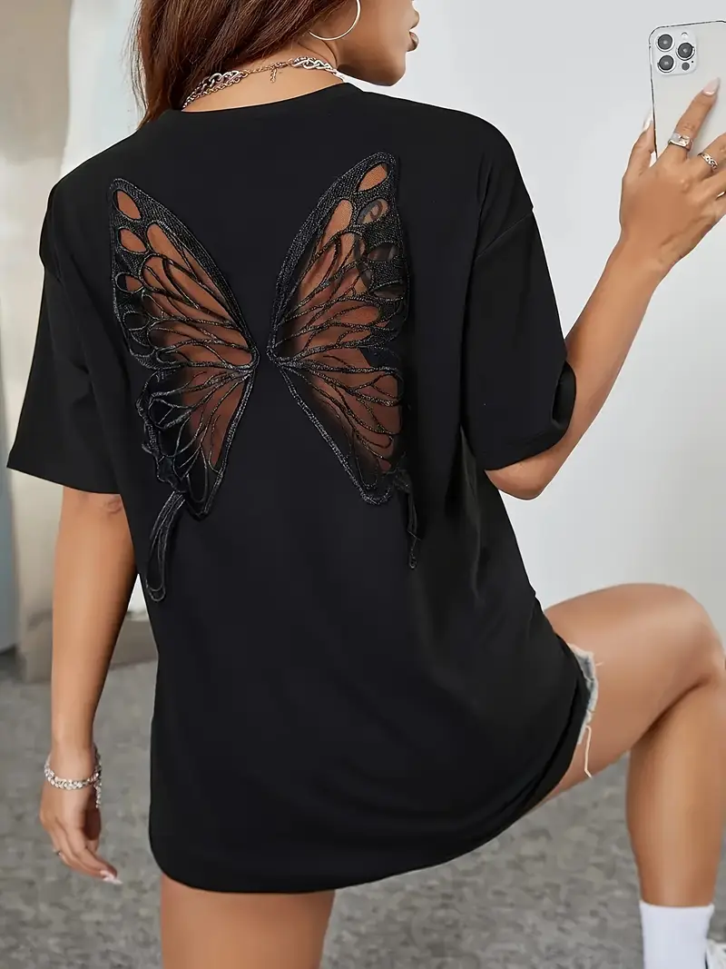 Petra® | Cotton Butterfly Mesh Shirt - Image 3