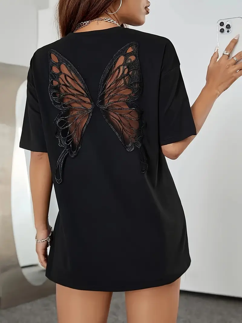 Petra® | Cotton Butterfly Mesh Shirt - Image 5