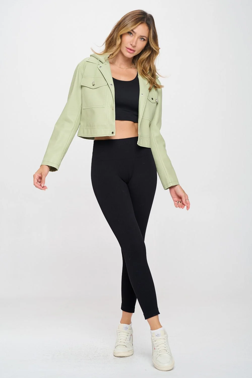 Petra | Cropped hooded jacket with snap fastening - Image 5