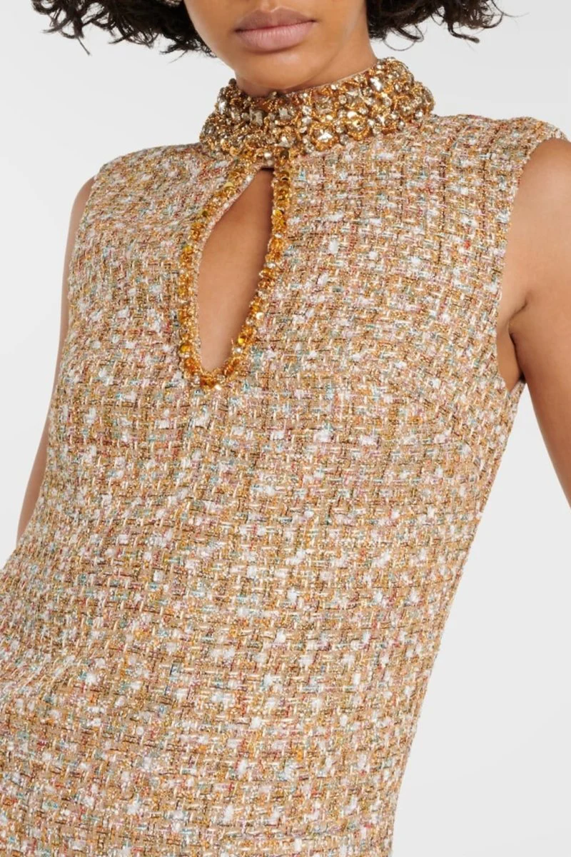 Petra® | Mini Tweed Dress With Gill Tweed Embellishment - Image 3
