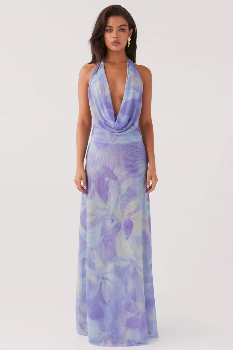 Petra® | Printed Halterneck Maxi Dress - Image 10