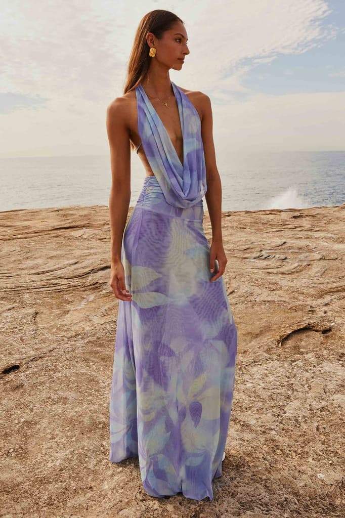 Petra® | Printed Halterneck Maxi Dress - Image 16