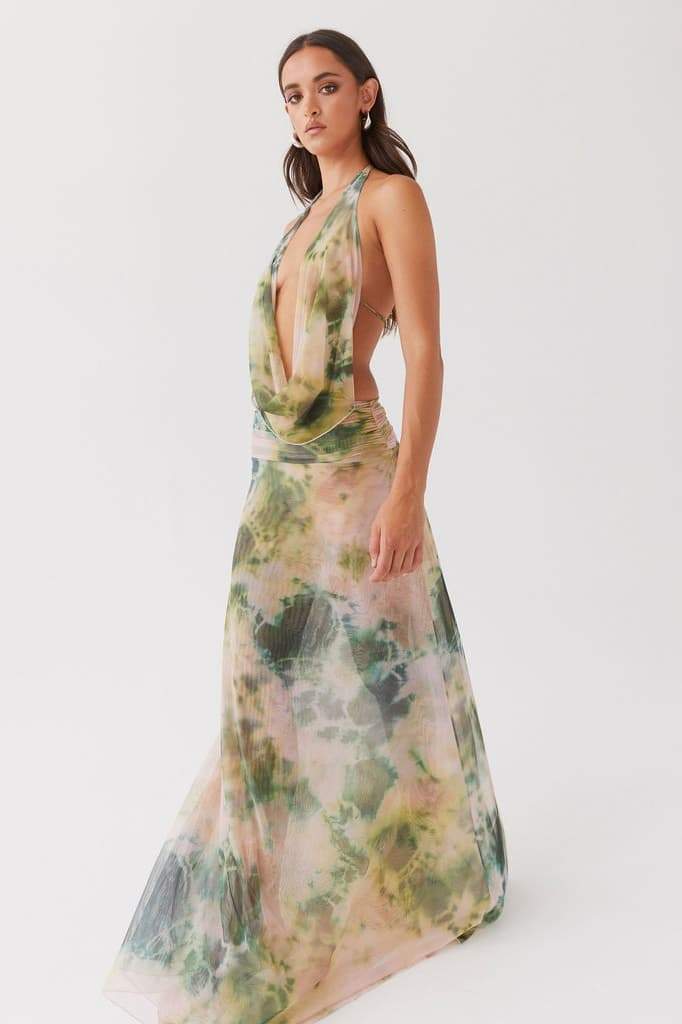 Petra® | Printed Halterneck Maxi Dress - Image 4