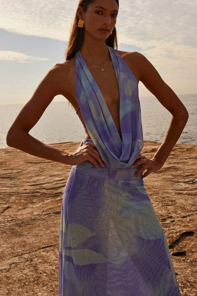 Petra® | Printed Halterneck Maxi Dress - Image 9