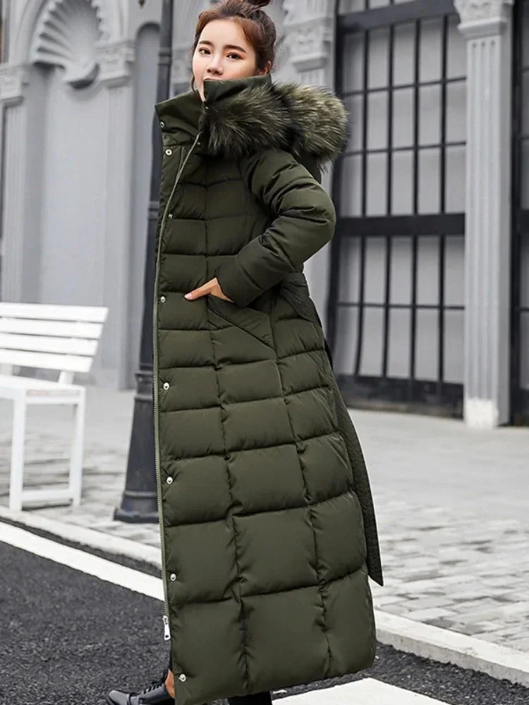 Petra | Padded women's coat with belt - Image 4