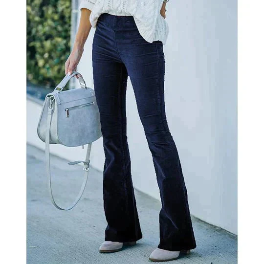Petronella® | Fashionable Flared Trousers With Stretch - Image 10