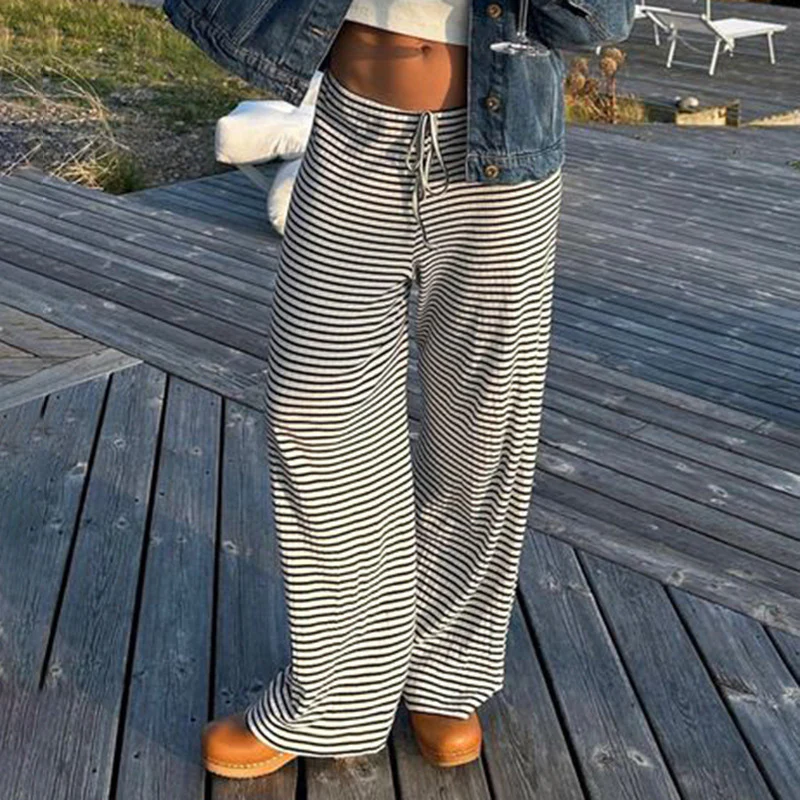 Phairin® | Wide-Leg Striped Trousers - Image 2