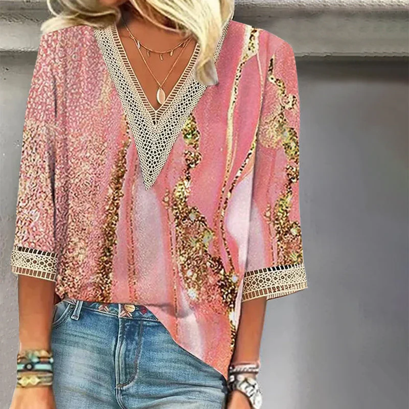 Philippa® | Lace Blouse With V-Neck - Image 2