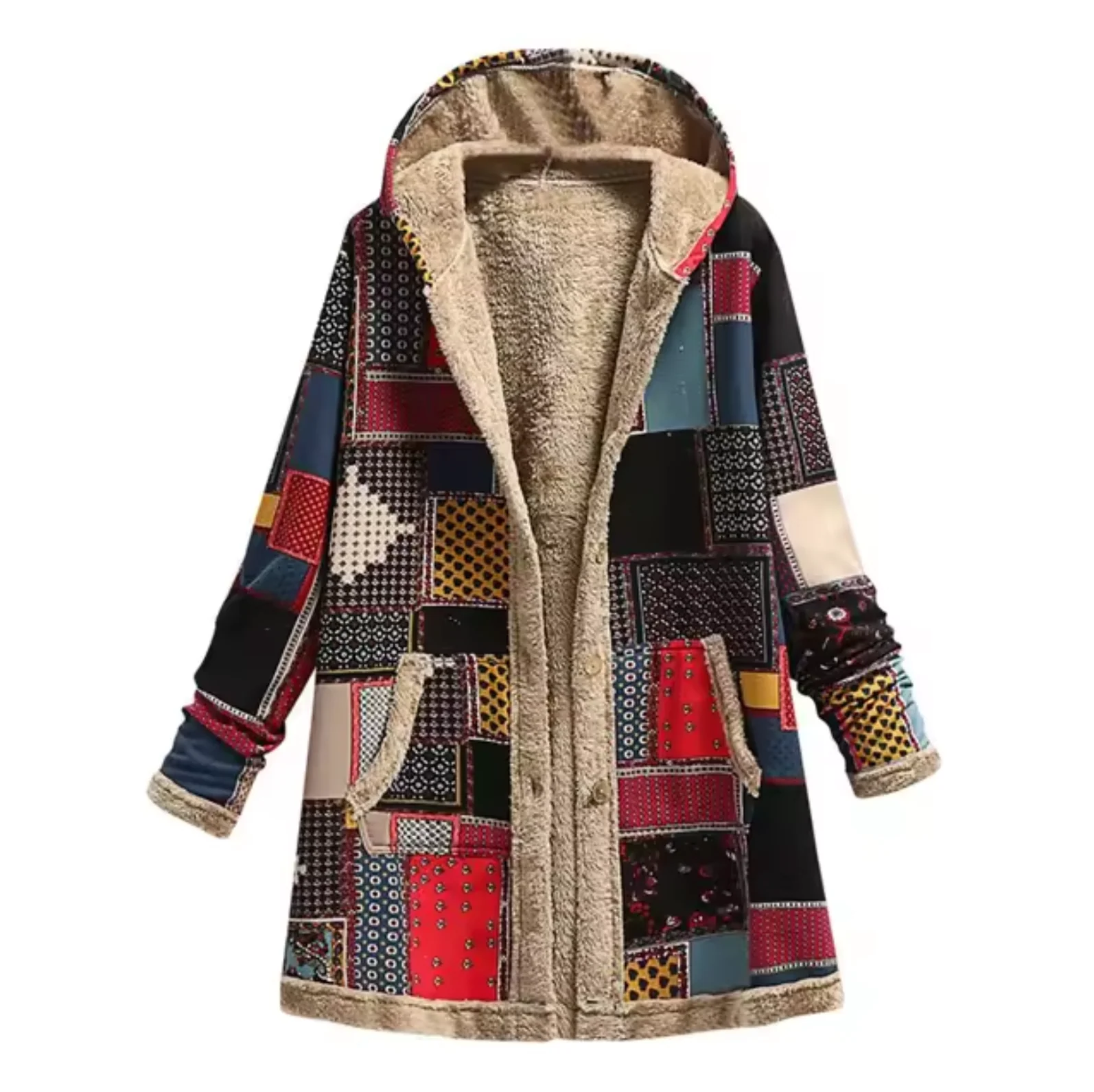 Pilar | Cotton winter jacket with hood - Image 2