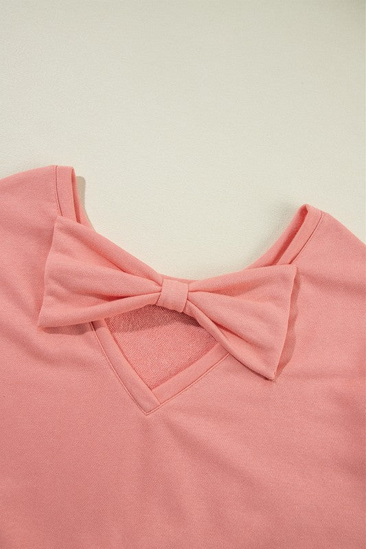 Pilar | Maroon bowknot dewback crew neck sweatshirt - Image 18