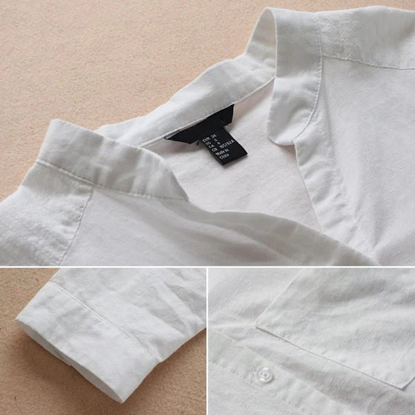 Pilar® | Stylish Linen Long Sleeve Blouse - Image 2