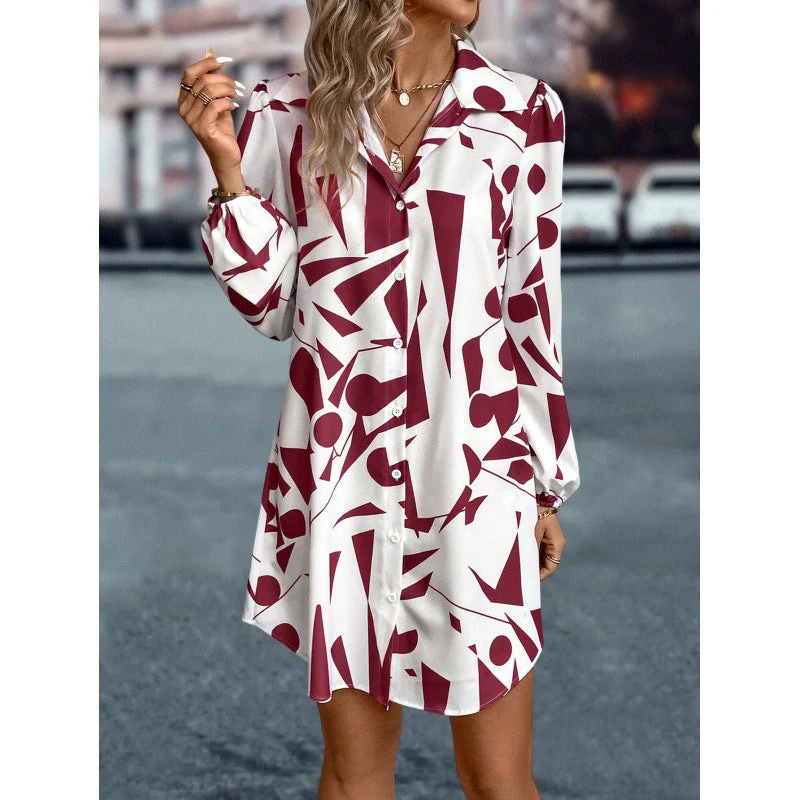 Pilar® | Women'S Abstract Printed Shirt Dress - Image 9