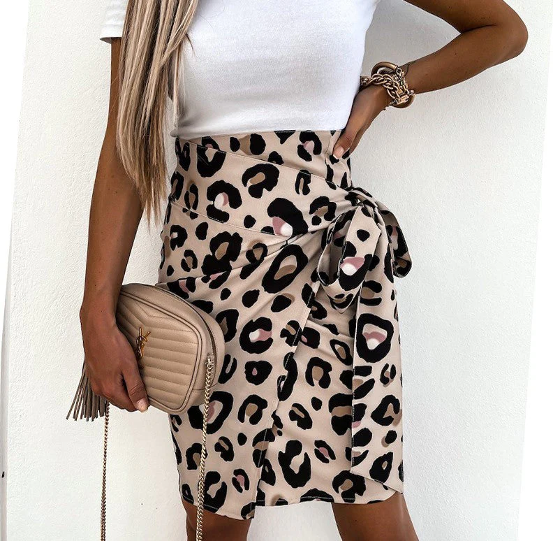 Pima® | Slim Leopard Print Skirt - Image 2