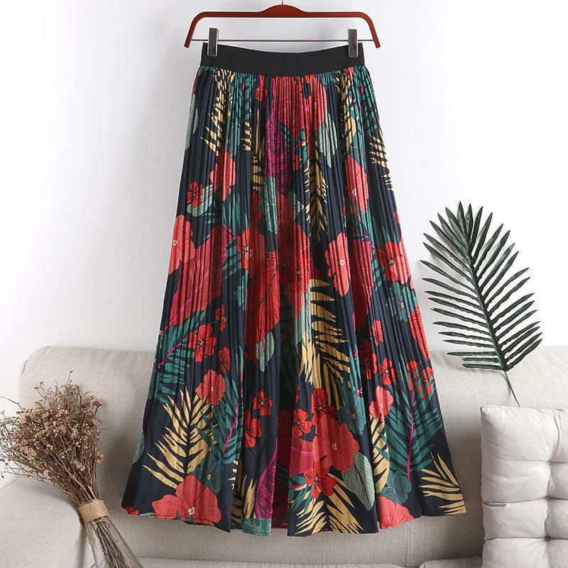 Pimienta® | Pleated Chiffon Skirt With Print - Image 4