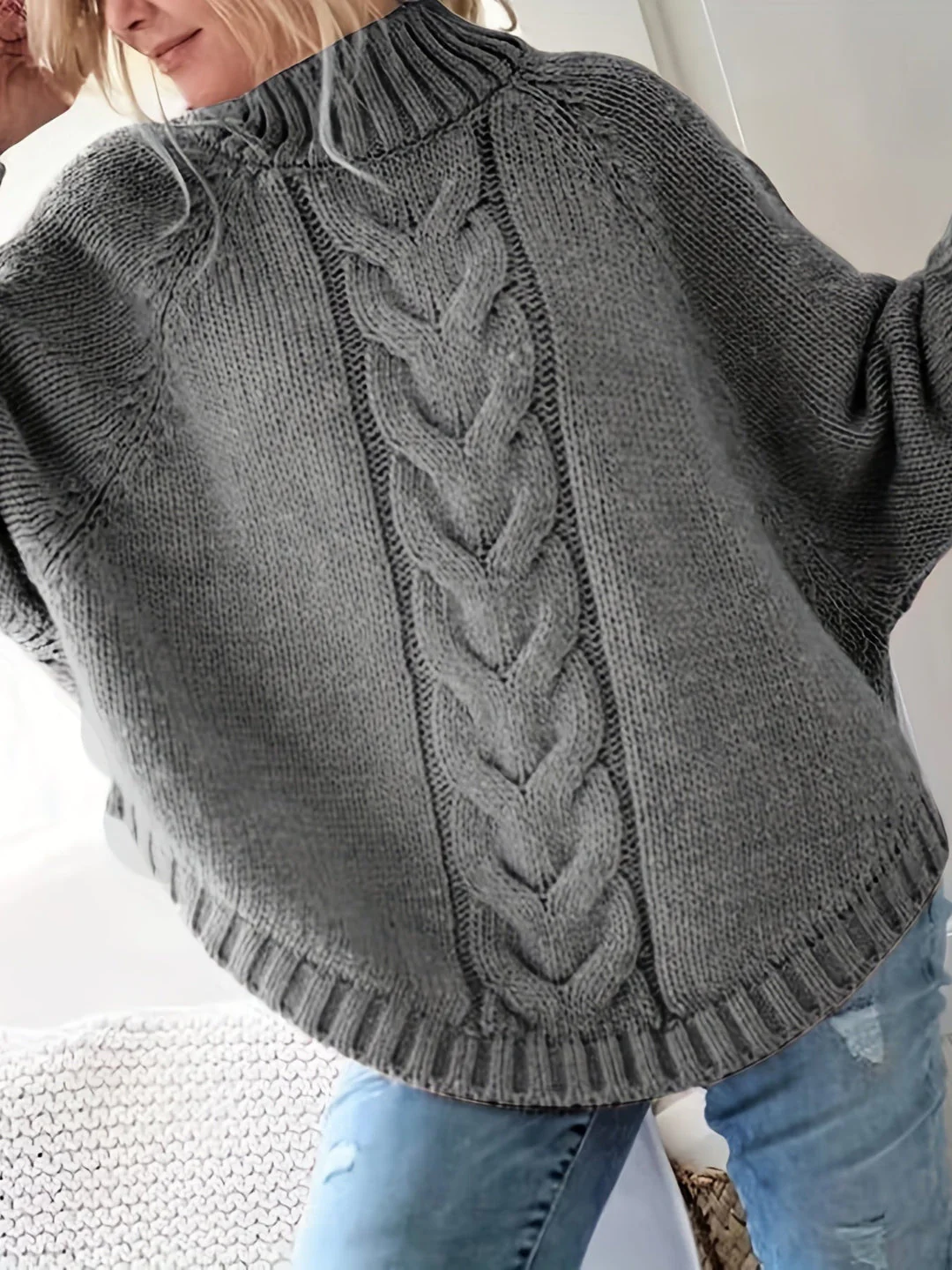 Pink | Elegant knitted sweater - Image 4