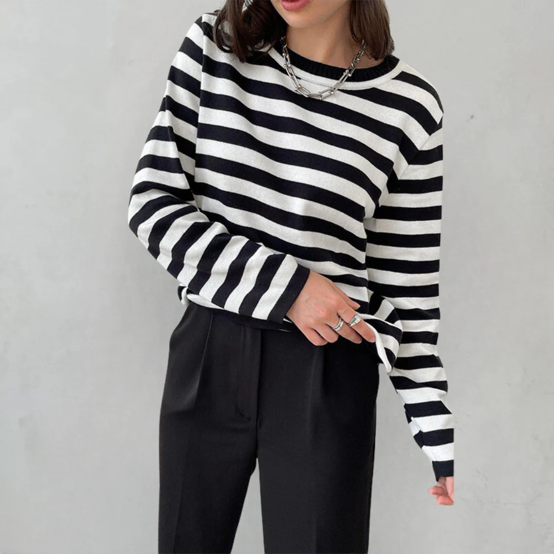 Piper | Chic Striped Sweater - Image 5