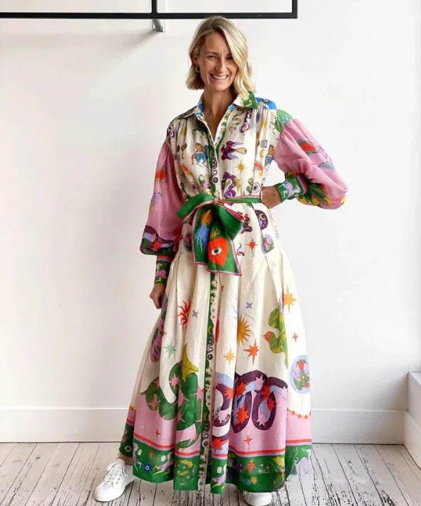 Ramona® | Creative printed maxi dress for women - Image 3