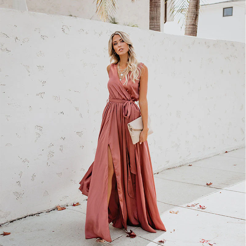 Ramona® | Exquisite Neck Sleeveless Long Fashion Dress - Image 5