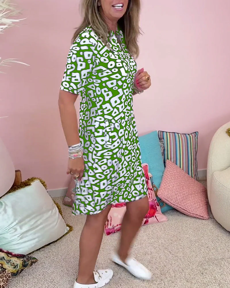 Ramona® | Printed V-Neck Dress With Pockets - Image 11
