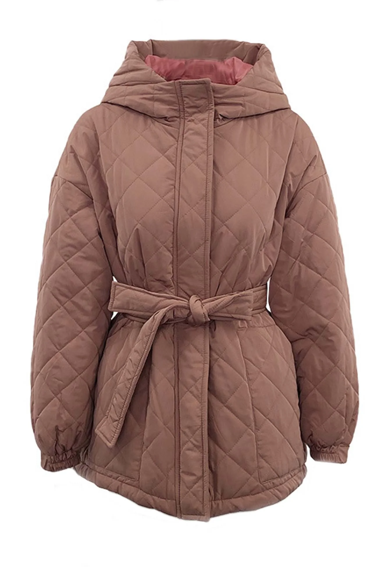 Ramona | Quilted jacket with hood and pocket belt - Image 5