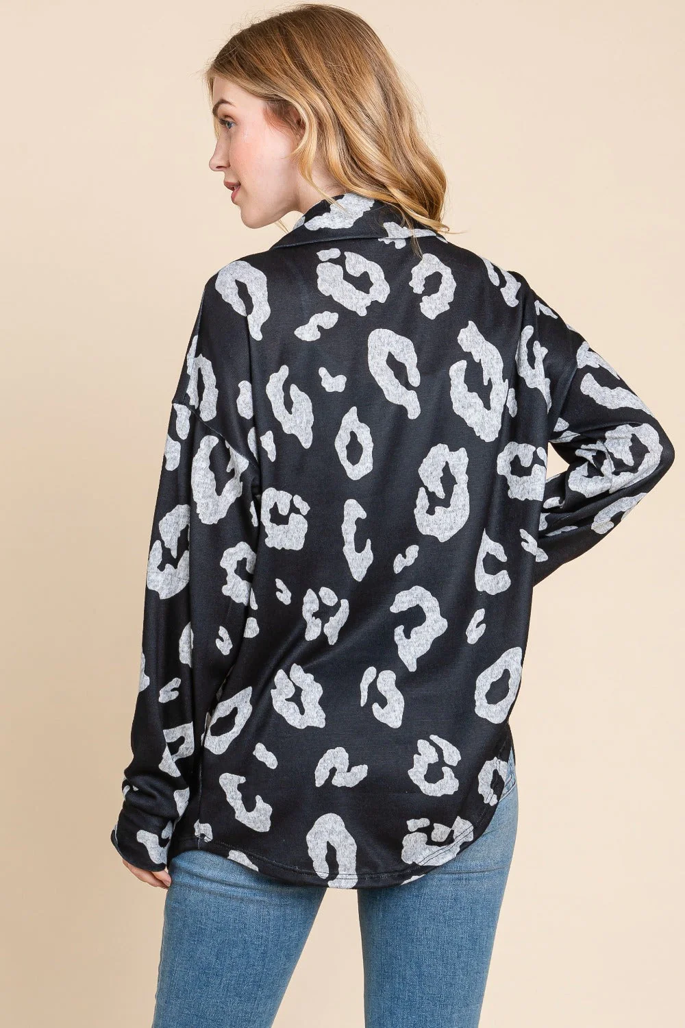 Raquel | Animal print buttoned cardigan - Image 2