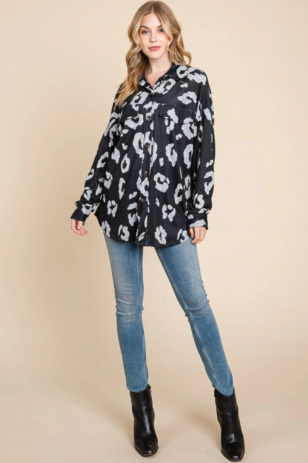 Raquel | Animal print buttoned cardigan - Image 5