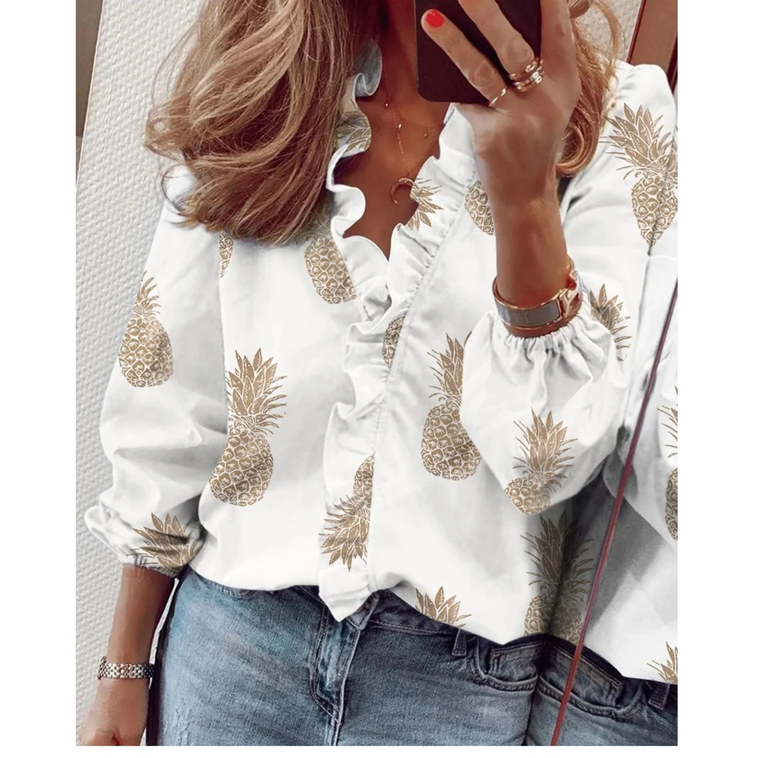 Raquel® | Chiffon Blouse With Plush - Image 5