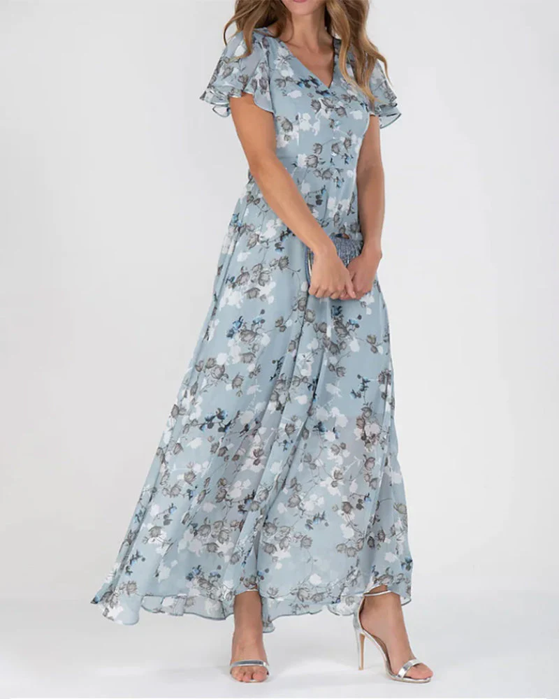 Raquel® | Floral chiffon dress for women