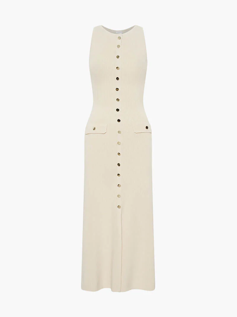 Raquel® | Sleeveless Maxi Dress With Button Closure - Image 7