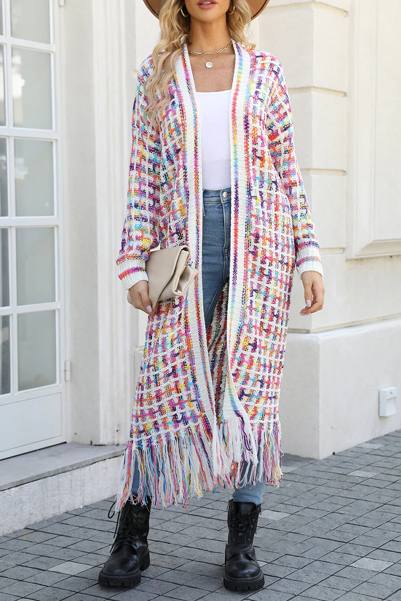 Rebeca | Cute elegant tassel cardigan collar tops - Image 3