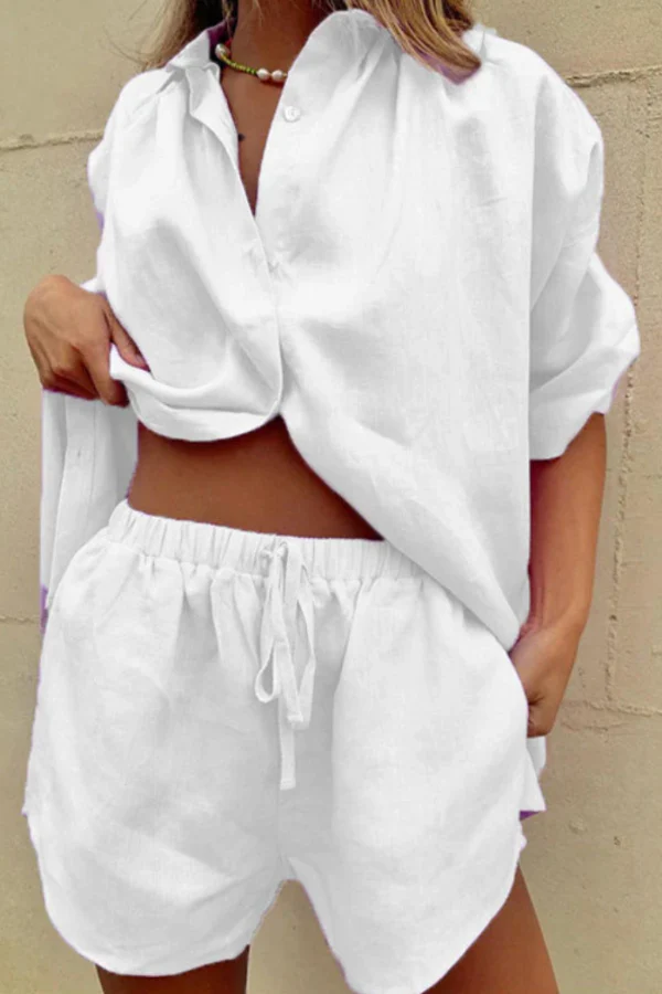 Rebeca® | Lightweight women's blouse set with wide shorts - Image 5