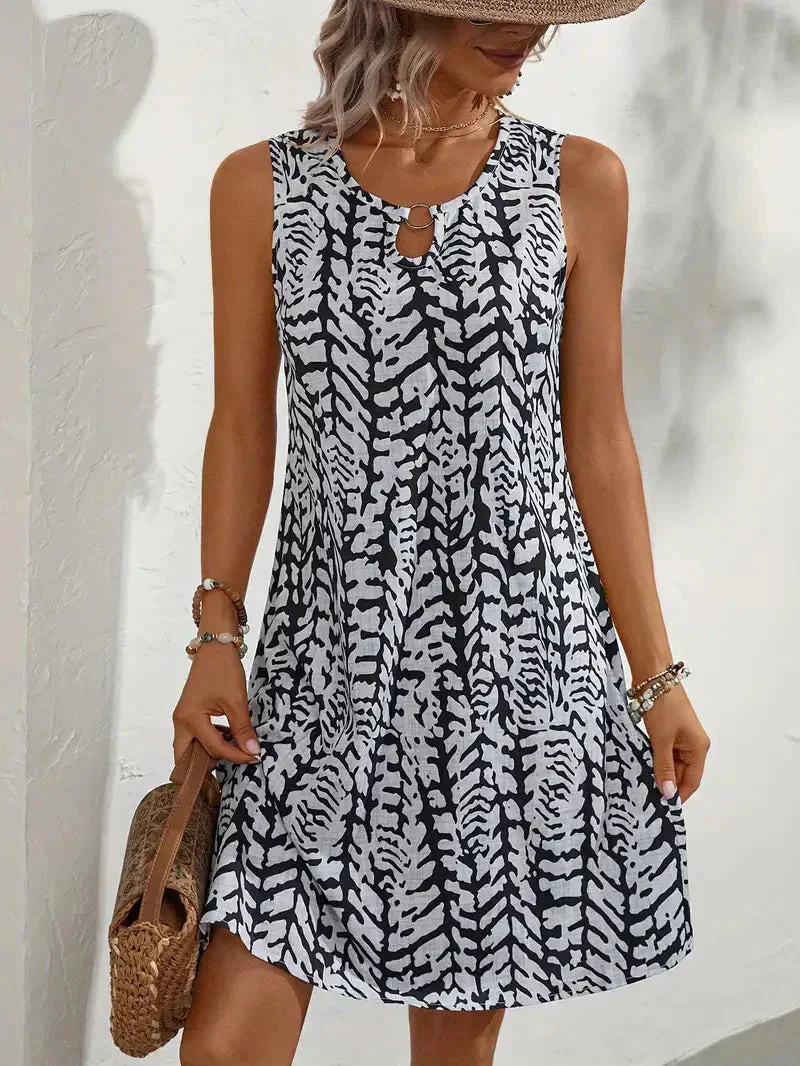 Rebeca® | Printed sleeveless dress for women - Image 4