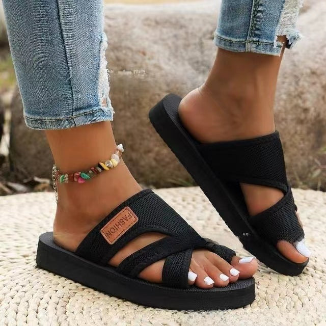 Rebeca® | Women'S Adjustable Cross Strap Slide Sandals - Image 6