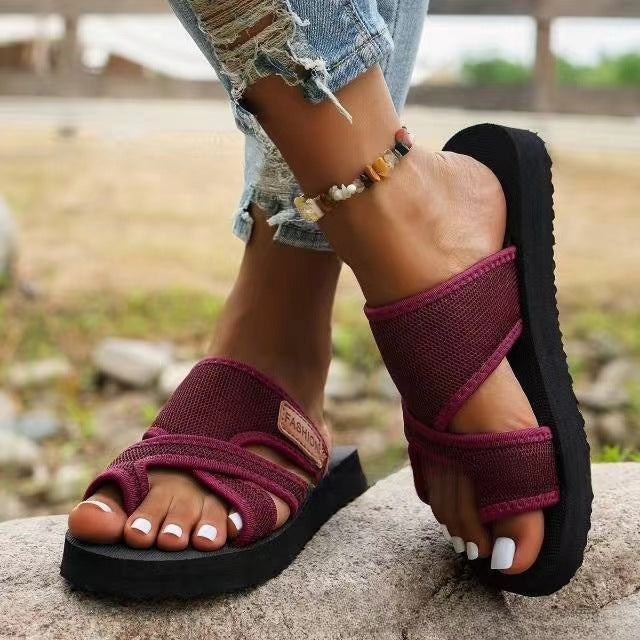 Rebeca® | Women'S Adjustable Cross Strap Slide Sandals - Image 8