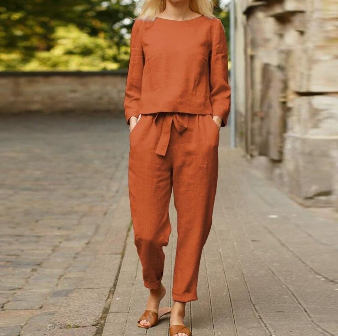 Rebecca® | Casual Long-Sleeved Top And Pants Set - Image 3