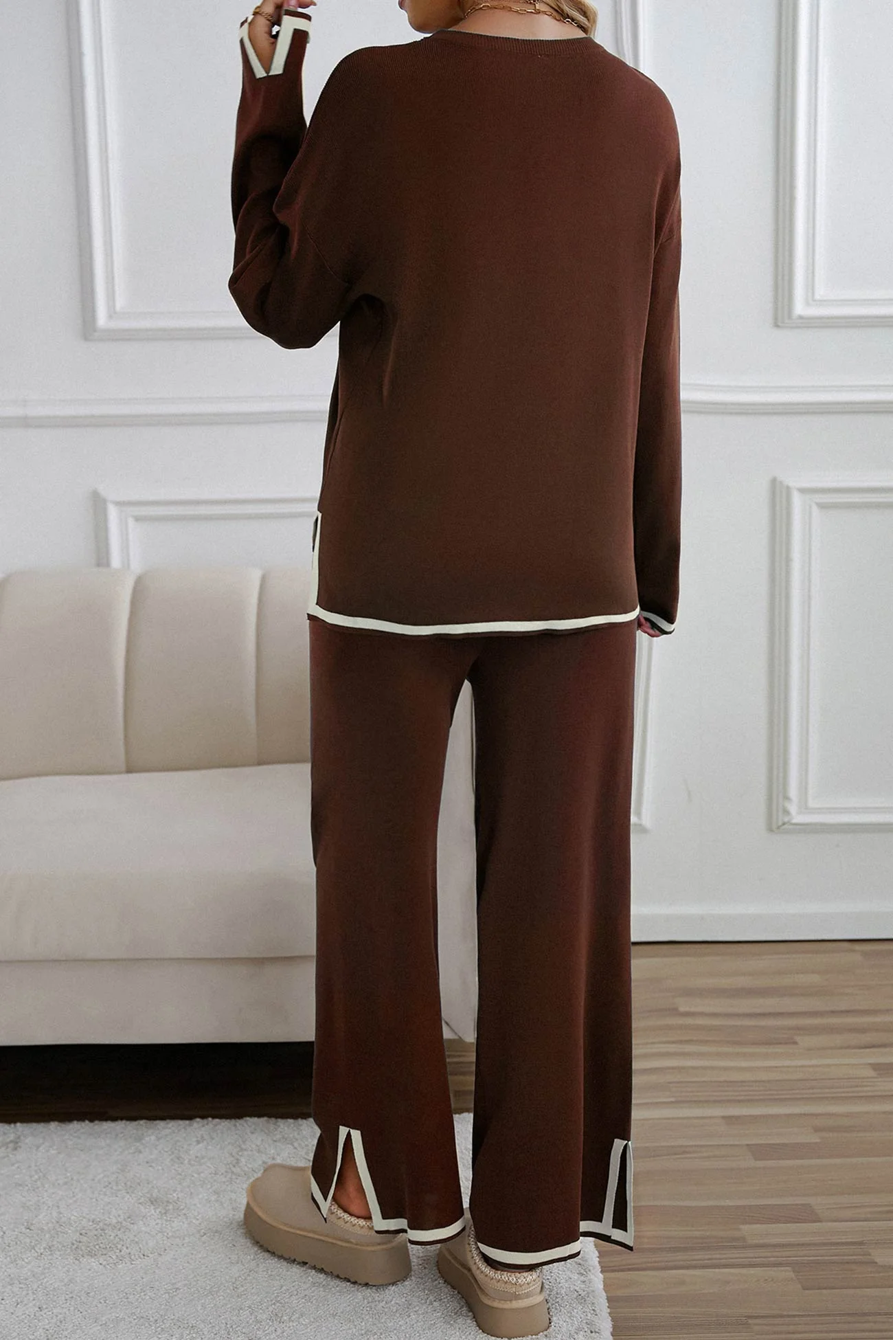 Regina | Knitted suits with a contrasting slit hem - Image 28