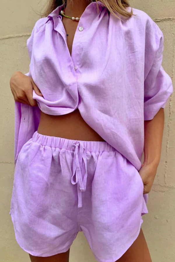Regina® | Lightweight women's blouse set with wide shorts - Image 4